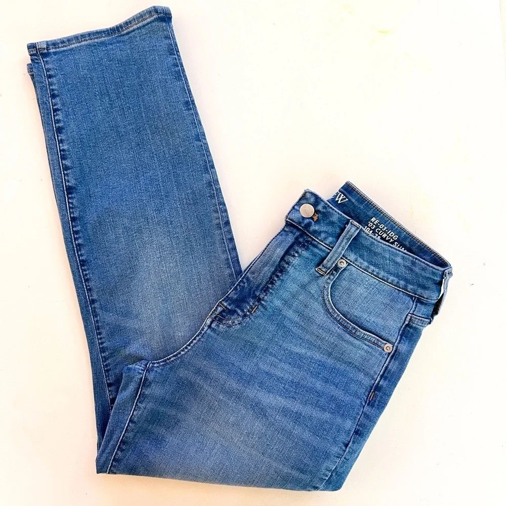 J.Crew Curvy Slim Jeans Size 28 Medium Wash Stretch Denim Classic Fit